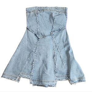 NWT. KROIX Strapless Denim Dress